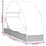 Liege mit runder Markise aus grauem synthetischem Rattan, 211 x 57 x 140 cm von vidaXL, Liegen - Ref: Foro24-319643, Preis: 1...