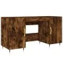 Escritorio madera de ingeniería roble ahumado 140x50x75 cm de vidaXL, Escritorios - Ref: Foro24-829529, Precio: 111,84 €, Des...
