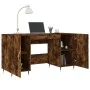 Escritorio madera de ingeniería roble ahumado 140x50x75 cm de vidaXL, Escritorios - Ref: Foro24-829529, Precio: 111,84 €, Des...