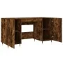 Escritorio madera de ingeniería roble ahumado 140x50x75 cm de vidaXL, Escritorios - Ref: Foro24-829529, Precio: 111,84 €, Des...