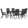 7-teiliges Garten-Essset aus schwarzem Aluminium von vidaXL, Gartensets - Ref: Foro24-3200603, Preis: 512,75 €, Rabatt: %