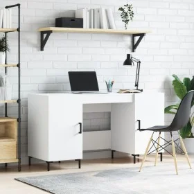 Weißer Schreibtisch aus Holzwerkstoff, 140 x 50 x 75 cm von vidaXL, Schreibtische - Ref: Foro24-829548, Preis: 121,19 €, Raba...