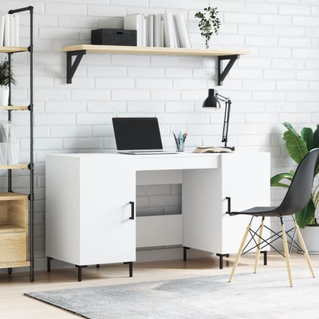 Weißer Schreibtisch aus Holzwerkstoff, 140 x 50 x 75 cm von vidaXL, Schreibtische - Ref: Foro24-829548, Preis: 122,68 €, Raba...