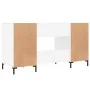 Weißer Schreibtisch aus Holzwerkstoff, 140 x 50 x 75 cm von vidaXL, Schreibtische - Ref: Foro24-829548, Preis: 121,19 €, Raba...