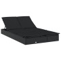 2-person synthetic rattan sun lounger with black cushions by vidaXL, Loungers - Ref: Foro24-319647, Price: 271,63 €, Discount: %