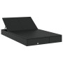 2-person synthetic rattan sun lounger with black cushions by vidaXL, Loungers - Ref: Foro24-319647, Price: 271,63 €, Discount: %