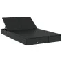 Tumbona 2 personas ratán sintético con cojines negro de vidaXL, Tumbonas - Ref: Foro24-319647, Precio: 278,99 €, Descuento: %