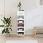 Mueble zapatero madera contrachapada blanco brillo 30x35x105 cm de vidaXL, Armarios y almacenamiento - Ref: Foro24-829662, Pr...