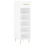 Mueble zapatero madera contrachapada blanco brillo 30x35x105 cm de vidaXL, Armarios y almacenamiento - Ref: Foro24-829662, Pr...