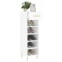 Mueble zapatero madera contrachapada blanco brillo 30x35x105 cm de vidaXL, Armarios y almacenamiento - Ref: Foro24-829662, Pr...