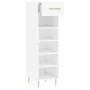 Mueble zapatero madera contrachapada blanco brillo 30x35x105 cm de vidaXL, Armarios y almacenamiento - Ref: Foro24-829662, Pr...