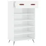 Mueble zapatero madera contrachapada blanco brillo 60x35x105 cm de vidaXL, Armarios y almacenamiento - Ref: Foro24-829582, Pr...