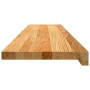 Peldaños de escalera 4 uds madera maciza roble marrón claro