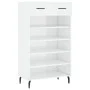 Mueble zapatero madera contrachapada blanco brillo 60x35x105 cm de vidaXL, Armarios y almacenamiento - Ref: Foro24-829630, Pr...