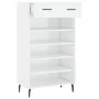 Glossy white plywood shoe cabinet 60x35x105 cm by vidaXL, Closets and storage - Ref: Foro24-829630, Price: 65,10 €, Discount: %