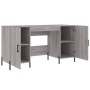 Schreibtisch aus Sonoma-grauem Holzwerkstoff, 140 x 50 x 75 cm von vidaXL, Schreibtische - Ref: Foro24-829562, Preis: 128,43 ...