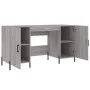 Schreibtisch aus Sonoma-grauem Holzwerkstoff, 140 x 50 x 75 cm von vidaXL, Schreibtische - Ref: Foro24-829562, Preis: 126,86 ...