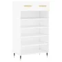Zapatero madera de ingeniería blanco 60x35x105 cm de vidaXL, Armarios y almacenamiento - Ref: Foro24-829588, Precio: 89,75 €,...