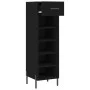 Black engineered wood shoe rack 30x35x105 cm by vidaXL, Closets and storage - Ref: Foro24-829685, Price: 47,98 €, Discount: %