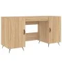 Sonoma oak engineered wood desk 140x50x75 cm by vidaXL, Desks - Ref: Foro24-829519, Price: 111,45 €, Discount: %