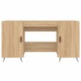 Schreibtisch aus Sonoma-Eichenholzwerkstoff, 140 x 50 x 75 cm von vidaXL, Schreibtische - Ref: Foro24-829519, Preis: 112,82 €...