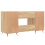 Schreibtisch aus Sonoma-Eichenholzwerkstoff, 140 x 50 x 75 cm von vidaXL, Schreibtische - Ref: Foro24-829519, Preis: 112,82 €...