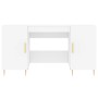 Engineered wood white desk 140x50x75 cm by vidaXL, Desks - Ref: Foro24-829532, Price: 125,15 €, Discount: %