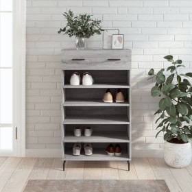 Engineered wood gray Sonoma shoerack 60x35x105 cm by vidaXL, Closets and storage - Ref: Foro24-829634, Price: 65,62 €, Discou...