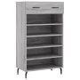 Zapatero madera de ingeniería gris Sonoma 60x35x105 cm de vidaXL, Armarios y almacenamiento - Ref: Foro24-829634, Precio: 64,...