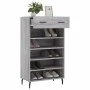 Zapatero madera de ingeniería gris Sonoma 60x35x105 cm de vidaXL, Armarios y almacenamiento - Ref: Foro24-829634, Precio: 64,...