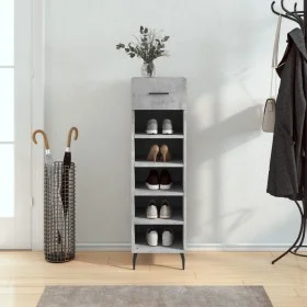Concrete gray engineered wood shoe rack 30x35x105 cm by vidaXL, Closets and storage - Ref: Foro24-829696, Price: 43,66 €, Dis...