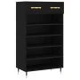 Zapatero madera de ingeniería negro 60x35x105 cm de vidaXL, Armarios y almacenamiento - Ref: Foro24-829589, Precio: 90,17 €, ...