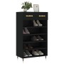 Black engineered wood shoe rack 60x35x105 cm by vidaXL, Closets and storage - Ref: Foro24-829589, Price: 91,58 €, Discount: %