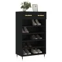 Zapatero madera de ingeniería negro 60x35x105 cm de vidaXL, Armarios y almacenamiento - Ref: Foro24-829589, Precio: 90,17 €, ...