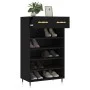 Schwarzes Schuhregal aus Holzwerkstoff, 60 x 35 x 105 cm von vidaXL, Schränke und Lagerung - Ref: Foro24-829589, Preis: 90,17...
