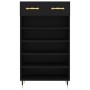 Black engineered wood shoe rack 60x35x105 cm by vidaXL, Closets and storage - Ref: Foro24-829589, Price: 91,58 €, Discount: %