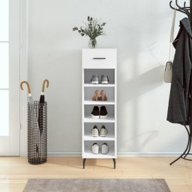 Weißes Schuhregal aus Holzwerkstoff, 30 x 35 x 105 cm von vidaXL, Schränke und Lagerung - Ref: Foro24-829692, Preis: 61,40 €,...
