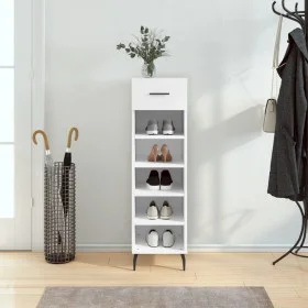 White engineered wood shoe rack 30x35x105 cm by vidaXL, Closets and storage - Ref: Foro24-829692, Price: 60,62 €, Discount: %