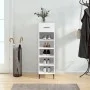 White engineered wood shoe rack 30x35x105 cm by vidaXL, Closets and storage - Ref: Foro24-829692, Price: 60,62 €, Discount: %
