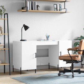 Sperrholz Schreibtisch glänzend weiß 140x50x75 cm von vidaXL, Schreibtische - Ref: Foro24-829558, Preis: 137,03 €, Rabatt: %