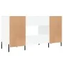 Sperrholz Schreibtisch glänzend weiß 140x50x75 cm von vidaXL, Schreibtische - Ref: Foro24-829558, Preis: 135,35 €, Rabatt: %