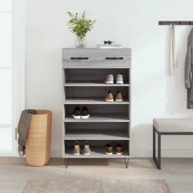 Sonoma gray engineered wood shoe rack 60x35x105 cm by vidaXL, Closets and storage - Ref: Foro24-829610, Price: 56,66 €, Disco...