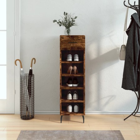 Holzwerkstoff geräucherte Eiche Zapatero 30x35x105 cm von vidaXL, Schränke und Lagerung - Ref: Foro24-829697, Preis: 44,03 €,...