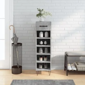 Concrete gray engineered wood shoe rack 30x35x105 cm by vidaXL, Closets and storage - Ref: Foro24-829672, Price: 41,79 €, Dis...