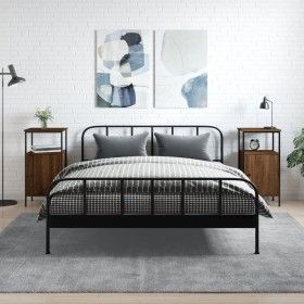 Nachttische 2 Stück Ingenieurholz braune Eiche 41x31x80 cm von vidaXL, Nachttische - Ref: Foro24-825932, Preis: 68,72 €, Raba...