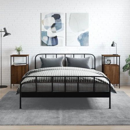 Nachttische 2 Stück Ingenieurholz braune Eiche 41x31x80 cm von vidaXL, Nachttische - Ref: Foro24-825932, Preis: 68,72 €, Raba...