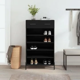 Black engineered wood shoe rack 60x35x105 cm by vidaXL, Closets and storage - Ref: Foro24-829621, Price: 81,31 €, Discount: %