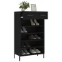 Black engineered wood shoe rack 60x35x105 cm by vidaXL, Closets and storage - Ref: Foro24-829621, Price: 81,29 €, Discount: %