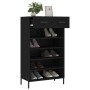 Schwarzes Schuhregal aus Holzwerkstoff, 60 x 35 x 105 cm von vidaXL, Schränke und Lagerung - Ref: Foro24-829621, Preis: 82,28...