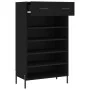 Black engineered wood shoe rack 60x35x105 cm by vidaXL, Closets and storage - Ref: Foro24-829621, Price: 81,29 €, Discount: %